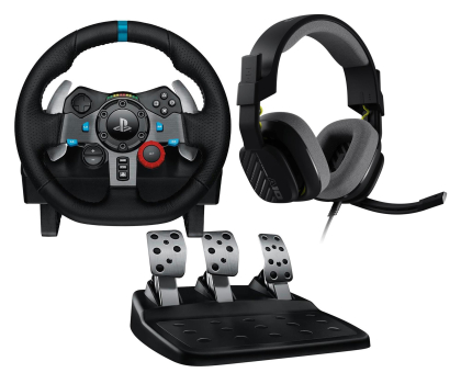 Kierownica Logitech G29 PC/PS3/PS4/PS5 + słuchawki Astro A10 (czarny)